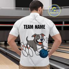 Load image into Gallery viewer, Custom Funny French Bulldog Bowling Men Polo &amp; 1/4 Zip Shirts Bowling Team Jerseys HNT94