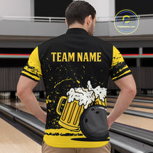 Load image into Gallery viewer, Custom Funny Beer Bowling Men Shirts Bowling Uniform Polo &amp; 1/4 Zip Bowling Team Jerseys HNT98