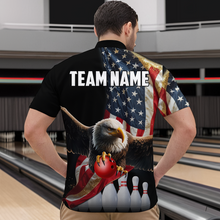 Load image into Gallery viewer, Custom Eagle Bowling Team Jersey American Bowling Quartar-Zip Shirt for Men Women QZT636