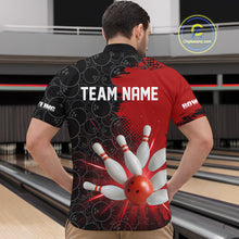 Load image into Gallery viewer, Custom Red&amp;Black Bowling Shirts for Men Women Team Bowling Polo and Quarter Zip MBL97