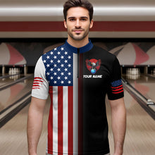 Load image into Gallery viewer, Eagle Bowling Shirt Custom American Bowling Shirts Women Men Patriotic Bowling Shirt MBL05