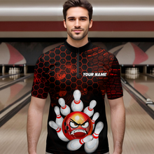Load image into Gallery viewer, Angry Pin Red Bowling Shirts Custom Bowling Jersey for Men Women and Team MBL69
