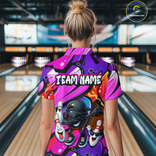 Load image into Gallery viewer, Custom Funny Bowling Jersey for Women Bowling Uniform Bowling Team Shirts Polo &amp; 1/4 Zip HNT130