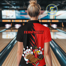 Load image into Gallery viewer, Red Turkey Bowling Shirts for Women Men Team Custom Bowling Jerseys Thanksgiving MBL180
