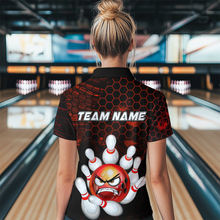 Load image into Gallery viewer, Angry Pin Red Bowling Shirts Custom Bowling Jersey for Men Women and Team MBL69