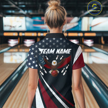 Load image into Gallery viewer, Eagel Bowling Custom Women Bowling Shirt Polo &amp; Quarter-Zip Bowling Team Jerseys HNT63