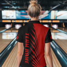 Load image into Gallery viewer, Custom Red Bowling Shirts for Men Women Team Bowling Polo &amp; 1/4 Zip Shirt MBL48