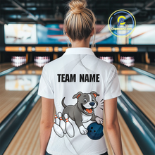 Load image into Gallery viewer, Custom Funny French Bulldog Bowling Women Polo &amp; 1/4 Zip Shirts Bowling Team Jerseys HNT94