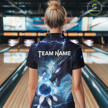 Load image into Gallery viewer, Custom Dragon Bowling Shirt Blue Thunder Bowling Jersey for Men Women Team MBL82