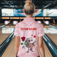 Load image into Gallery viewer, Custom Bowling Shirt for Couples 1/4 Zip Bowling Shirts Sympathy Shirt for Men Women QZT610