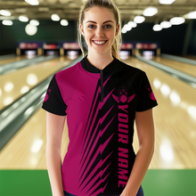 Load image into Gallery viewer, Custom Pink Bowling Shirts for Men Women Team Bowling Polo &amp; 1/4 Zip Shirt MBL48
