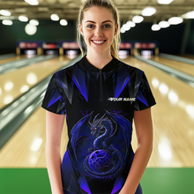 Load image into Gallery viewer, Blue Dragon Personalized Bowling Shirts For Women, Bowling Team Shirt Polo &amp; Quarter-Zip HNT40