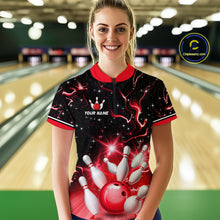 Load image into Gallery viewer, Red Dragon Flaming Bowling Shirt for Men and Women Custom Bowling Jersey for Team MBL87