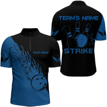 Load image into Gallery viewer, Strike Bowling Quarter-Zip Shirt For Men Custom Bowling Team Jersey BDT194