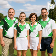 Load image into Gallery viewer, Green And White Golf Ball Golf Polo Shirts Custom Golf Clothing , Golf Gifts For Womens NHT591