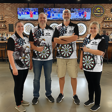 Load image into Gallery viewer, Custom American Eagle Dart Shirs for Women Patriotic Dartboard Shirt Gift Dart Jersey DHT4