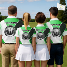 Load image into Gallery viewer, Green And White Golf Ball Golf Polo Shirts Custom Golf Clothing , Golf Gifts For Womens NHT591