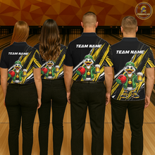 Load image into Gallery viewer, Custom Yellow Beer Duck Bowling Shirt for Men Duck Funny Beer Bowling Team Jersey HNT276