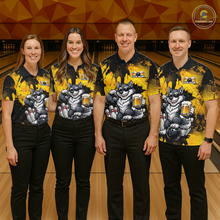Load image into Gallery viewer, Custom Beer Wolf Bowling Jersey for Women Bowling Team Shirts Bowling Polo &amp; 1/4 Zip HNT264