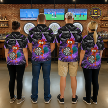 Load image into Gallery viewer, Custom Funny Purple Chicken Dart Shirts For Women Dart Board Gifts Darts Team Jerseys Dart League NNT152
