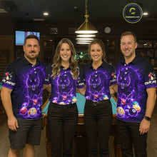 Load image into Gallery viewer, Thunder Purple Horror Tiger Pool Ball Billiard Shirt For Men Custom 8 Ball Billiard Team Attire NYN2629