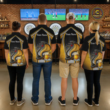 Load image into Gallery viewer, Funny Cobra Cheer Beers Polo &amp; 1/4-Zip Shirt Custom Black &amp; Yellow Cobra Men Best Dart Team Shirts NYN2897