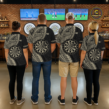 Load image into Gallery viewer, Custom Yellow Tribal Dart Shirts for Women Dart Team Jersey Dartboard Gifts Polo &amp; 1/4 Zip NNT163