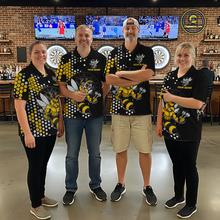 Load image into Gallery viewer, Custom Funny Bee Dart Team Shirt for Women Dart League Jersey Polo &amp; 1/4-Zip Dartboard Shirt Outfit DHT17