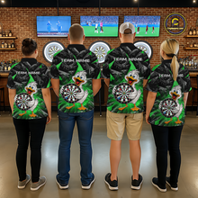 Load image into Gallery viewer, Custom Green Duck Funny Dart Shirt Dart Team Jersey for Women Dartboard Polo &amp; 1/4Zip NNT167