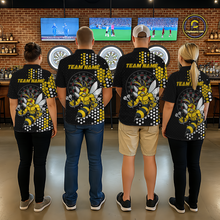 Load image into Gallery viewer, Custom Funny Bee Dart Team Shirt for Women Dart League Jersey Polo &amp; 1/4-Zip Dartboard Shirt Outfit DHT17