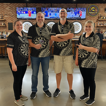 Load image into Gallery viewer, Custom Yellow Tribal Dart Shirts for Women Dart Team Jersey Dartboard Gifts Polo &amp; 1/4 Zip NNT163