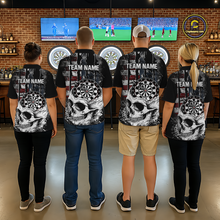 Load image into Gallery viewer, Custom American Flag Skull Dart Shirt Dart Team Jersey for Men Dartboard Shirts Dart League NNT176