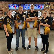 Load image into Gallery viewer, Funny Cobra Cheer Beers Polo &amp; 1/4-Zip Shirt Custom Black &amp; Yellow Cobra Men Best Dart Team Shirts NYN2897