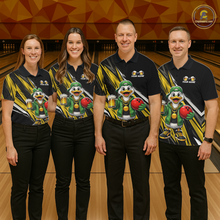Load image into Gallery viewer, Custom Yellow Beer Duck Bowling Shirt for Men Duck Funny Beer Bowling Team Jersey HNT276