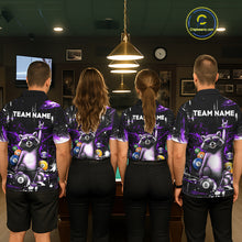 Load image into Gallery viewer, Custom Purple Funny Raccoon Billiard Shirt for Women 8 Ball Pool Billiard Jersey Polo &amp; 1/4-Zip BHT5