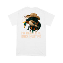 Load image into Gallery viewer, I&#39;d Rather Be Duck Hunting Black Labs Hunting Dog Men T-shirt FSD4701