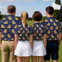Load image into Gallery viewer, Womens Golf Polo Shirt Custom Funny Cocker Spaniel Team Ladies Golf Tops, Dog Lover Gift NHN0210