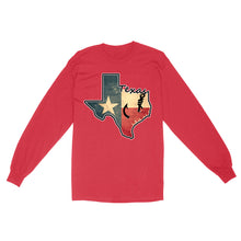 Load image into Gallery viewer, Texas fishing long sleeve shirt with Texas flag for fisherman Texas fishing forum A234