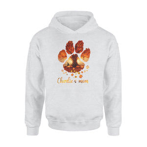 Custom dog's name dog paws mom autumn halloween personalized gift - Standard Hoodie