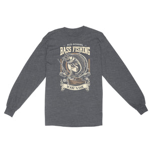 Long Sleeve - Old school bass fishing personalized fishing shirt A58