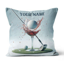 Load image into Gallery viewer, Golf And Wine Custom Throw Pillow Personalized Golf Gifts For Wine Lover LDT1166