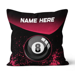 Personalized Red 8 Ball Billiard Throw Pillow Gifts For Billiard Players VHM0925