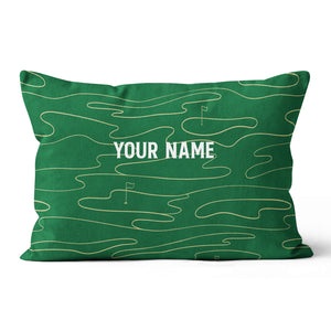 Green Golf Course Custom Throw Pillow Personalized Golf Gifts For Golfer LDT1148