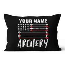 Load image into Gallery viewer, Personalized US Flag Arrow Archery Pillow Custom Gift For Archery Lovers VHM0867