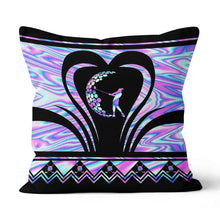 Load image into Gallery viewer, Golf Heart Rainbow Throw Pillow Best Golf Gifts For Golfer LDT1214