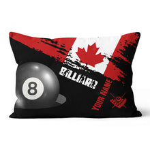 Load image into Gallery viewer, Personalized Grunge Canada Flag Billiard Pillow, Patriotic Throw Pillows TDM0795