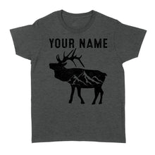 Load image into Gallery viewer, Elk Shirt Mountain Elk Custom Name Mens Womens Standard Women's T-shirt FSD1809D02