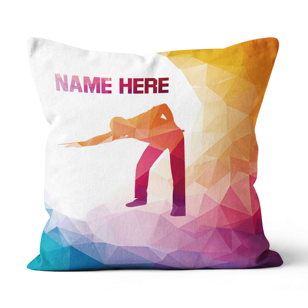Funny Colorful Billiard Player Pillow, Personalized Billiard Pillow Gifts TDM0860