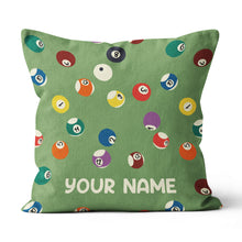 Load image into Gallery viewer, Customized Billiard Balls Full Printing Green Pillow For Billiard Lover TDM0751