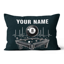Load image into Gallery viewer, Funny Billiard Table Custom Black Pillows, Personalized Billiard Gifts TDM0821